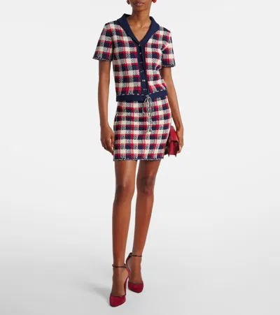 Valentino Checked Cotton Miniskirt
