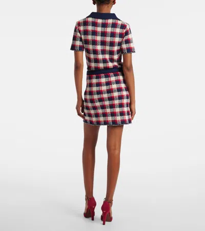 Valentino Checked Cotton Miniskirt