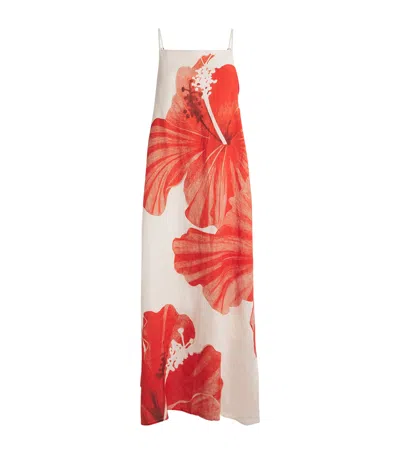 Desmond & Dempsey Linen Hibiscus Nightdress