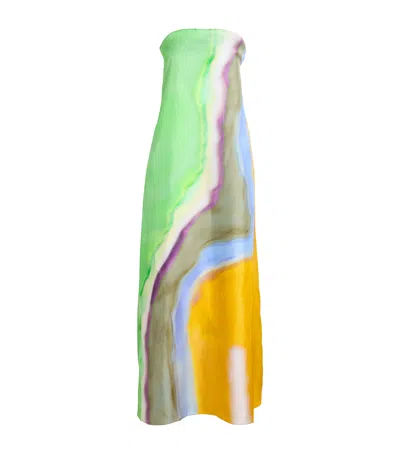 Christopher Esber Silk Bandeau Aura Maxi Dress In Multi