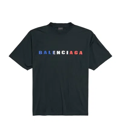 Balenciaga Cotton International T-shirt In Black