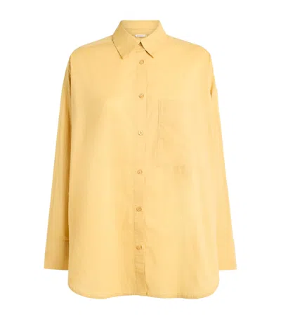 By Malene Birger Derris Oversized Organic Cotton Shirt In Brown