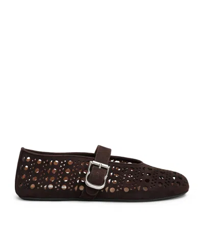 Alaïa Suede Vienne Ballet Flats