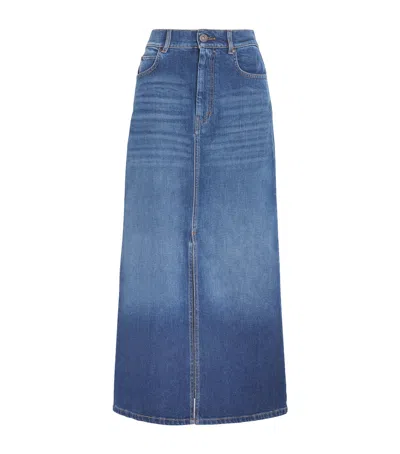 Weekend Max Mara Denim Maxi Skirt