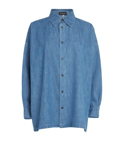 Eskandar Denim A-line Wide Shirt