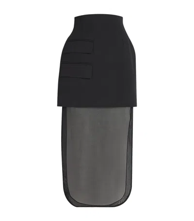 A.w.a.k.e. A. W.a. K.e. Mode Virgin Wool Basque Maxi Skirt