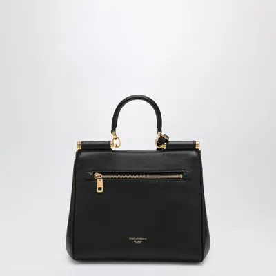 Dolce & Gabbana My Sicily Leather Shoulder Bag In Black