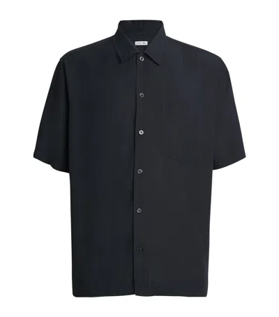 Samsoe & Samsoe Lyocell Vertical-stitch Shirt In Black
