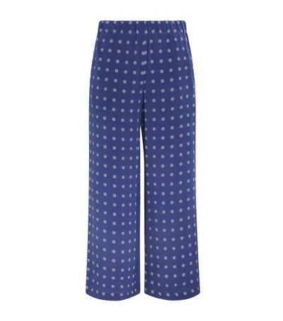 Weekend Max Mara Silk Floral Wide-leg Trousers