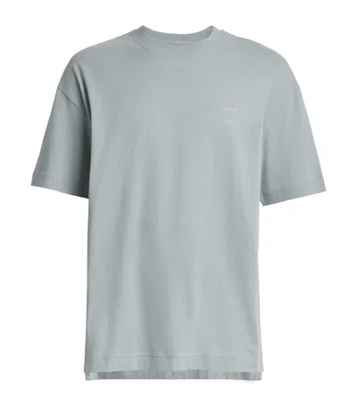 Samsoe & Samsoe Logo Joel T-shirt In Blue