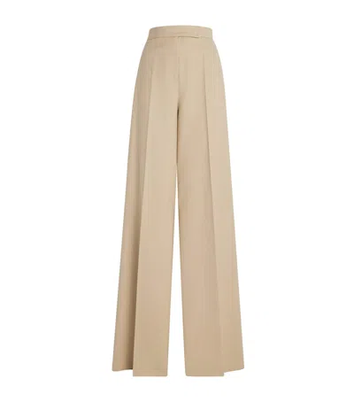 Max Mara Stretch-cotton Wide-leg Trousers