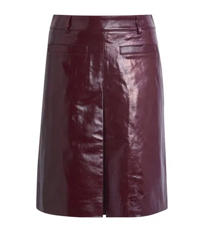 Self-portrait Patent Leather Mini Skirt
