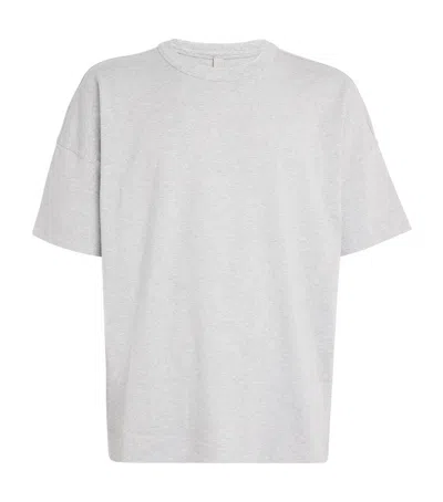 Skims Cotton-blend Lounge T-shirt In Gray