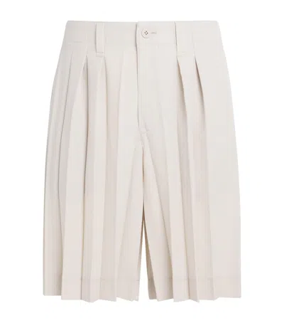 Issey Miyake Pleated Edge Ensemble Shorts In Multi