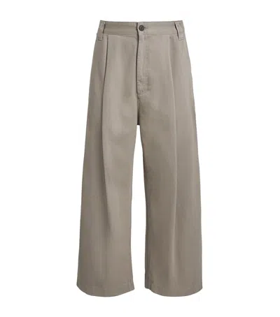Agolde Pleated-detail Gaius Trousers In Gray