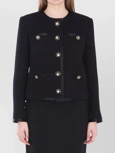 Dolce & Gabbana Single-breasted Tweed Bouclé Short Jacket