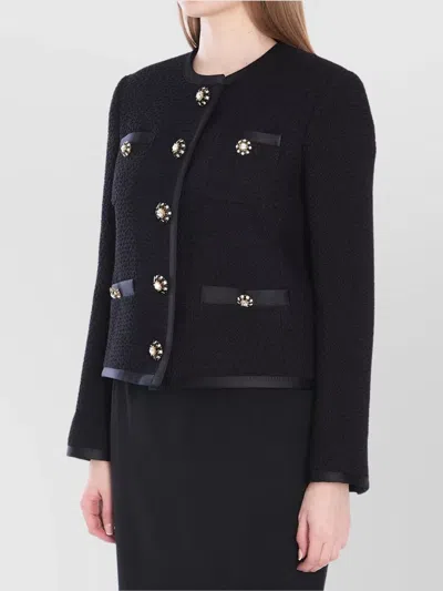 Dolce & Gabbana Single-breasted Tweed Bouclé Short Jacket