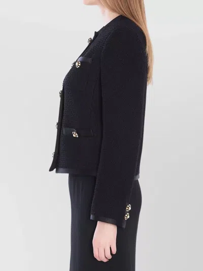 Dolce & Gabbana Single-breasted Tweed Bouclé Short Jacket