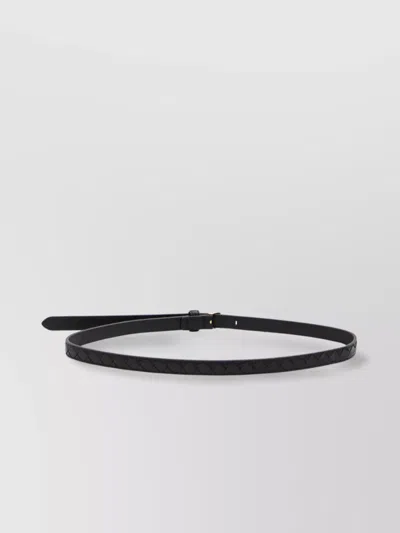 Bottega Veneta Women Thin Watch Belt In Black