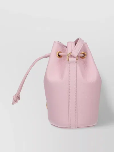 Valentino Garavani Bucket Bag With Gold-tone Hardware And Textured Finish In Nude