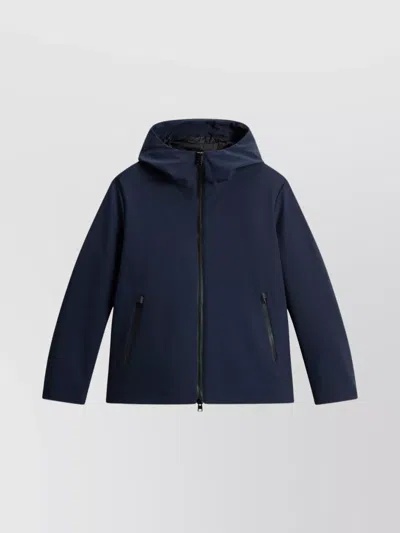 Woolrich Men's Jacket With Zip In Blue