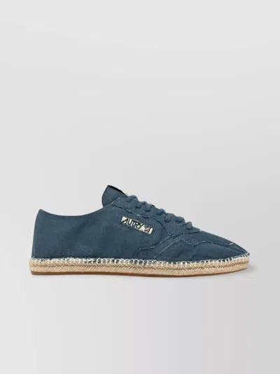 Autry Canvas Sneakers On Espadrille Sole In Blue