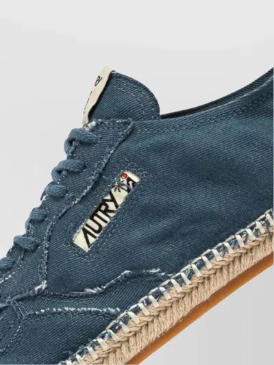 Autry Canvas Sneakers On Espadrille Sole In Blue