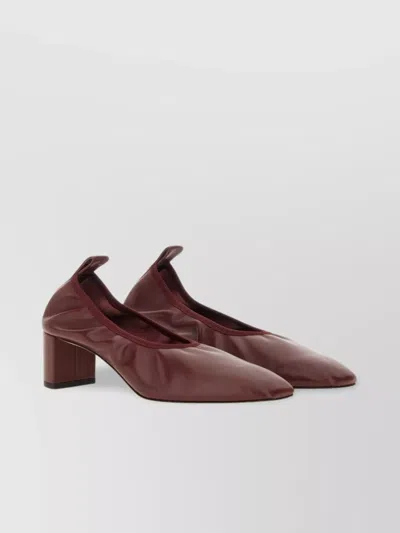 Aeyde Square Toe Leather Ballerina Shoes