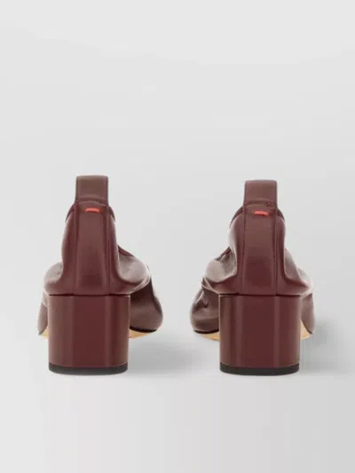 Aeyde Square Toe Leather Ballerina Shoes