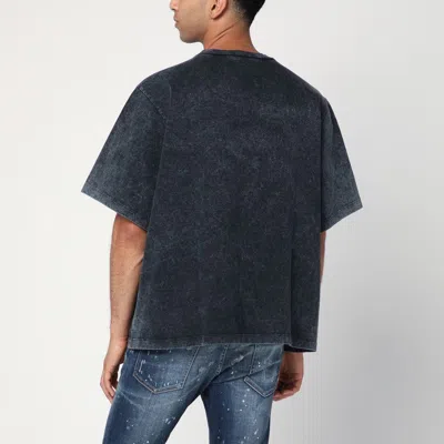 Dsquared2 Washed Grey T-shirt With Logo Men In Gray