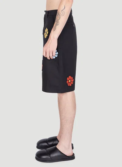 Moncler 1  Jw Anderson Women Floral Bermuda Shorts In Black