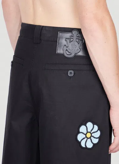Moncler 1  Jw Anderson Women Floral Bermuda Shorts In Black