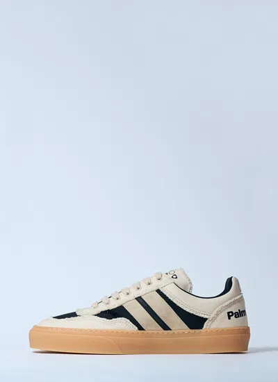 Moncler Sneakers Monaco2 En Toile Et Daim X Palm Angels In White