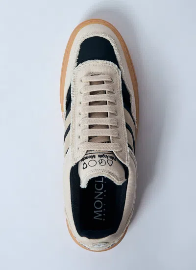 Moncler Sneakers Monaco2 En Toile Et Daim X Palm Angels In White