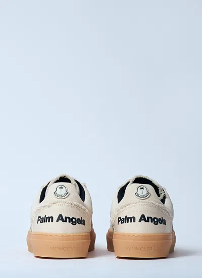 Moncler Sneakers Monaco2 En Toile Et Daim X Palm Angels In White