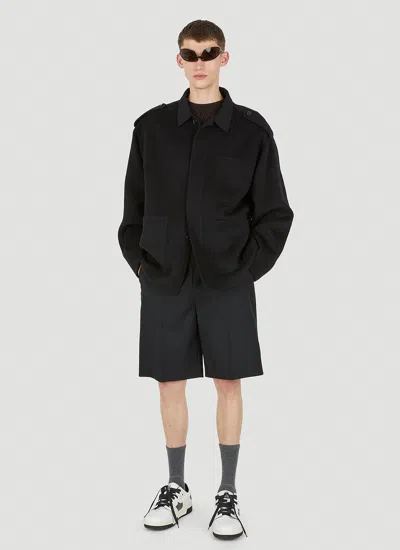 Acne Studios Crinkled Lambskin Jacket In Black