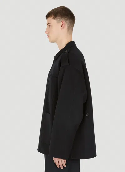 Acne Studios Crinkled Lambskin Jacket In Black