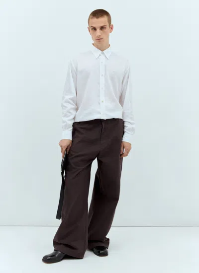 Acne Studios Men Stripe Button-up Shirt In White
