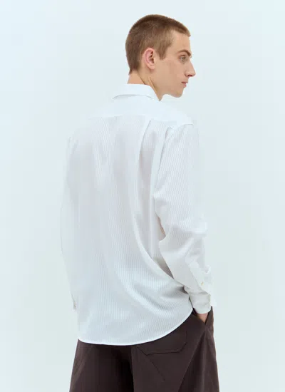 Acne Studios Men Stripe Button-up Shirt In White