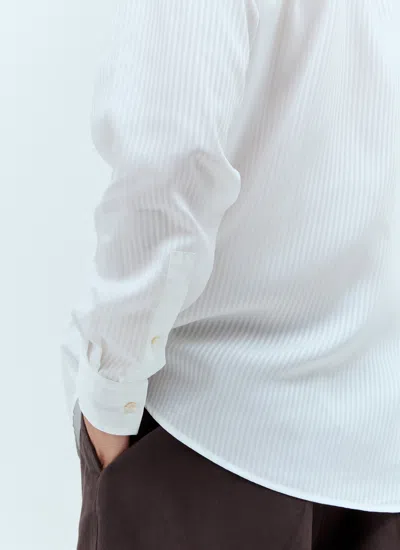 Acne Studios Men Stripe Button-up Shirt In White