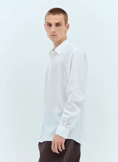 Acne Studios Men Stripe Button-up Shirt In White