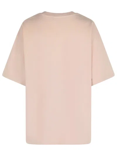 Acne Studios Crew Neck Graphic Print Oversized T-shirt In Pink