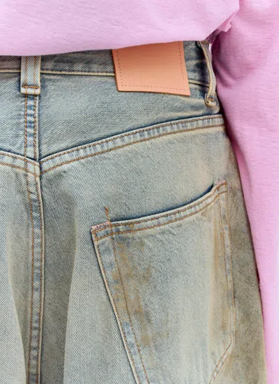 Acne Studios Women Distressed Super Baggy Jeans In Blue