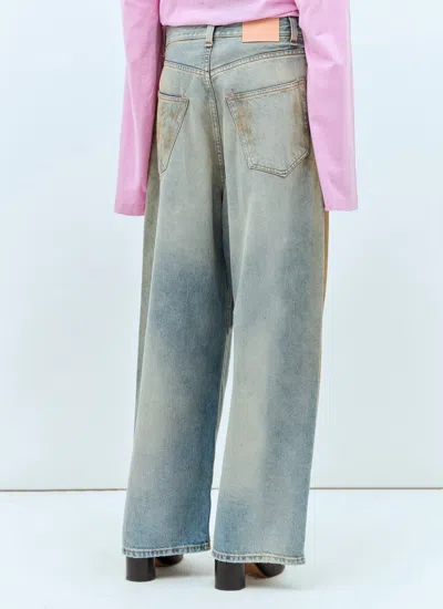 Acne Studios Women Distressed Super Baggy Jeans In Blue