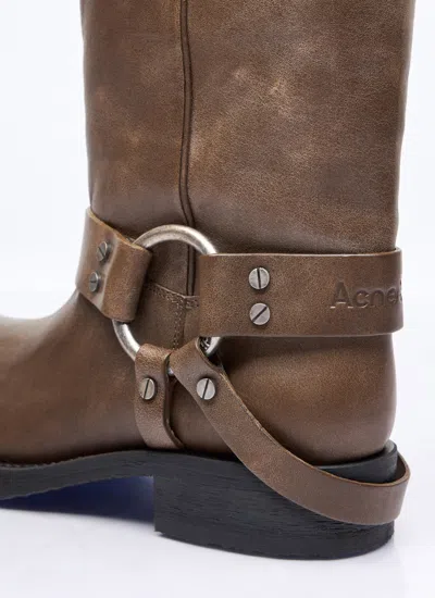 Acne Studios Women Leather Buckle Boots