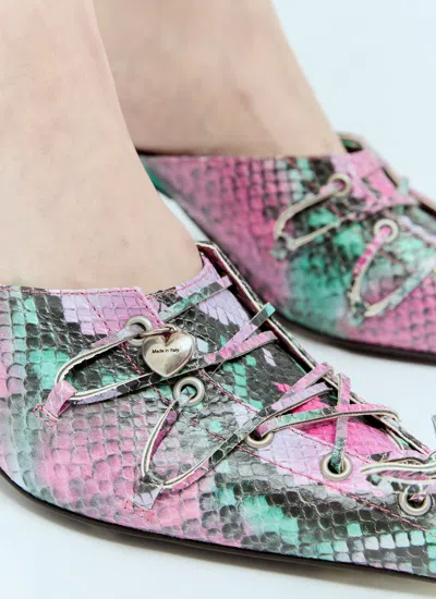 Acne Studios Women Lace-up Heeled Mules