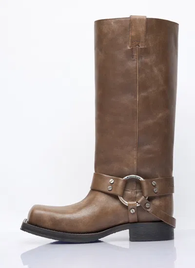 Acne Studios Women Leather Buckle Boots