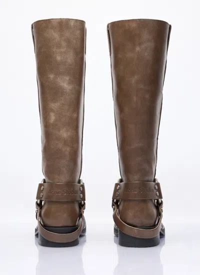 Acne Studios Women Leather Buckle Boots