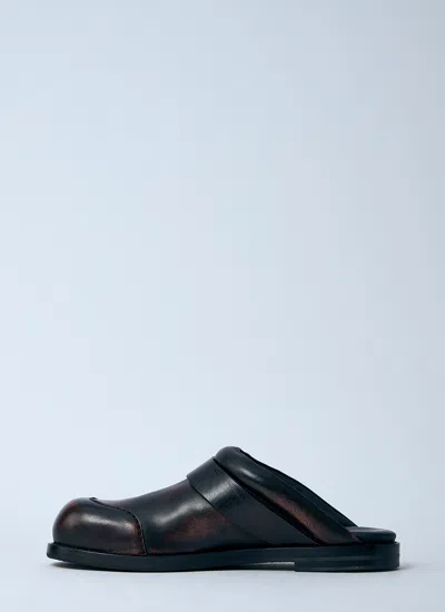 Acne Studios Women Leather Buckle Mules In Black