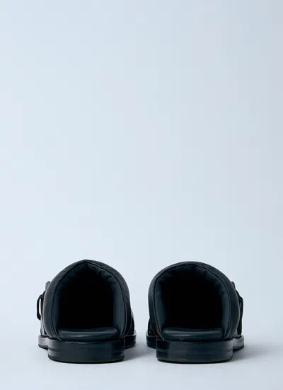Acne Studios Women Leather Buckle Mules In Black